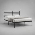 Struttura letto matrimoniale in acciaio nero 166 x 208 x 110 cm con rete 160 x 200 cm